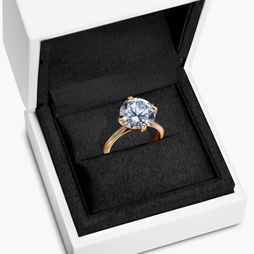 Pierścionek zaręczynowy The Light: złoty, diament